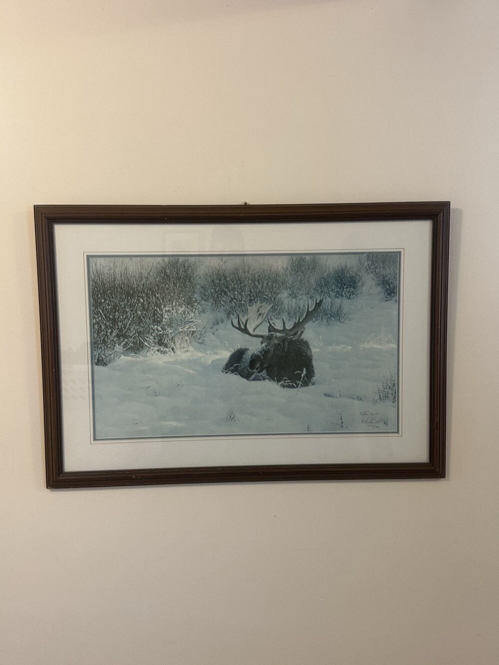 Tucker Smith FIRST LIGHT Bull Moose Signed Numbered Print 426/1000 Framed COA